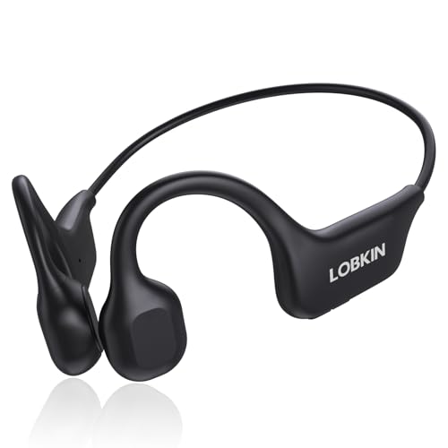 LOBKIN Knochenschall Kopfhörer, Open Ear Kopfhörer Kabellos Bluetooth Knochenschall, Bone Conduction Headphones für Fitness, Fahren, Laufen