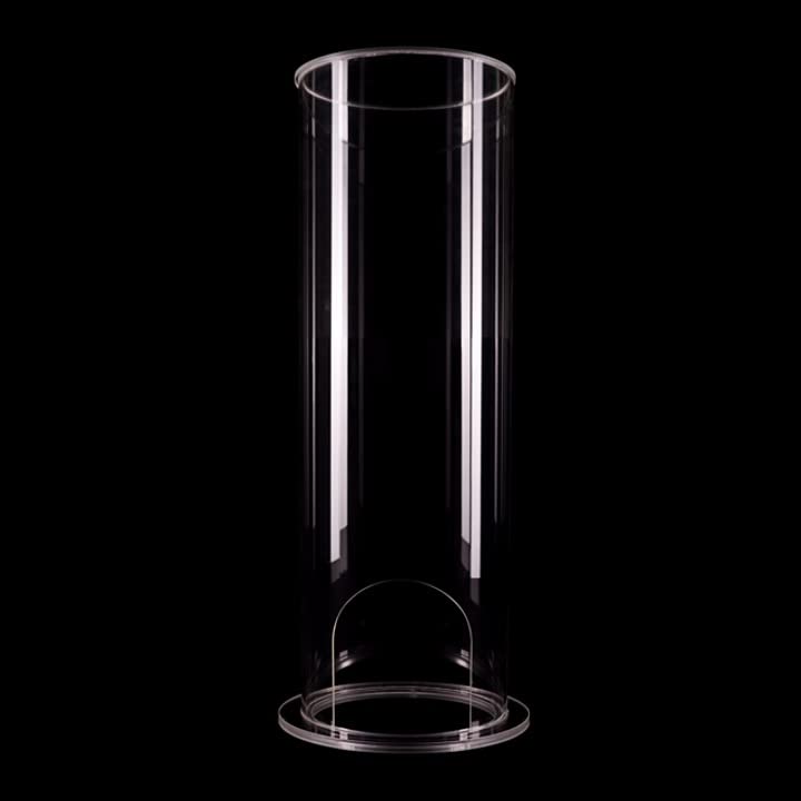 Wasserkunst Fischsäule 50 cm x 20 cm Durchmesser | Fischturm hergestellt aus Plexiglas| Fischfahrstuhl für Fische | 3 mm Wandstärke aus transparentem Acrylglas für Goldfische für Ihren Teich