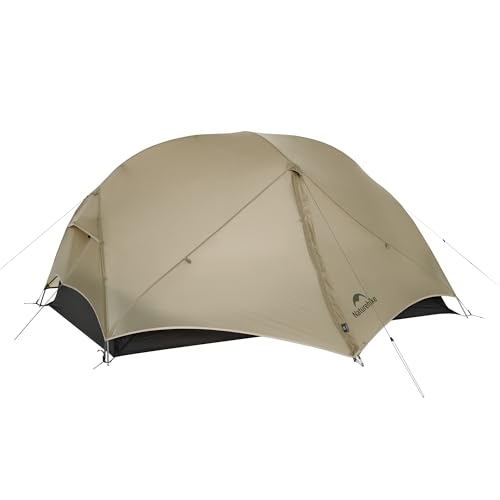 Naturehike Mongar UL Ultraleichtes Zelte Winddicht Wasserdicht Trekkingzelt Tragbar Doppelzelt 1/2 Personen Zelt 3-4 Saison für Camping Wandern