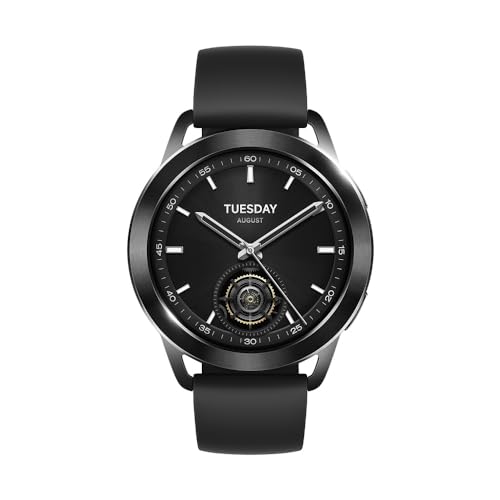 Xiaomi Watch S3 Smartwatch, 1,43' AMOLED Display, bis zu 15 Tage Akkulaufzeit, austauschbare Lünette, Schlaf-, Puls- und Sport-Tracking, MIUI Watch OS, Schwarz
