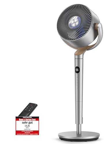 Dreo 23dB leiser Standventilator, 120°+120° Omni-direktionale oszillierende Ventilator, 26M Windentfernung, 1200m³/h Luftvolumen Echt Turbo-Luftzirkulator Fans, 102CM Höhe 3 Modi 8-Geschwindigkeit