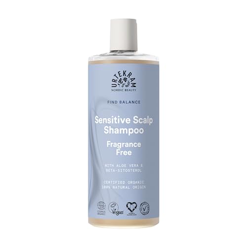 Urtekram Fragrance Free Shampoo – Zertifiziertes Bio-Shampoo Vegan, Parfümfrei für empfindliche Kopfhaut, Aloe Vera & Glycerin, sanfte Reinigung & Feuchtigkeit, 500 ml (1er Pack)