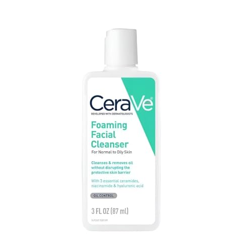 CeraVe Facial Cleanser, Foaming Facial Cleanser, 3 Ounce by CeraVe