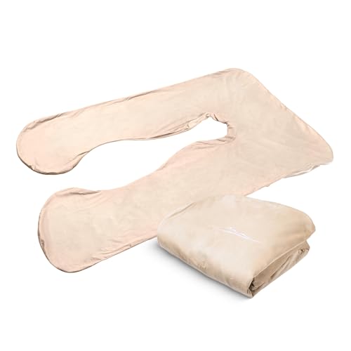 MAKOSAS Waschbarer Bambus Kissenbezug – Pillow Cover für Seitenschläferkissen, Komfortkissen für Erwachsene, Stillkissen und seitenschläferkissen Schwangerschaft- Atmungsaktiv Pillow Case | Pfirsich