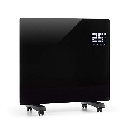 Klarstein Elektroheizung, Konvektor-Heizung mit Bodenrollen, Mobile Elektroheizung Energiesparend, Schlanke, Leise Heizung Elektrisch, Standgerät Heizkörper Elektrisch mit Thermostat, 1000 W