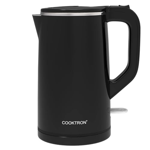 Cooktron Wasserkocher Leise, Wasserkocher Edelstahl 1,7L, Leise Extra