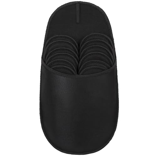 ONVAYA® ABS Gästepantoffel | Schwarz | 6er Set | Antirutsch Sohle | Hausschuhe | Filzpantoffel | Gr. 36-45 Gästehausschuhe