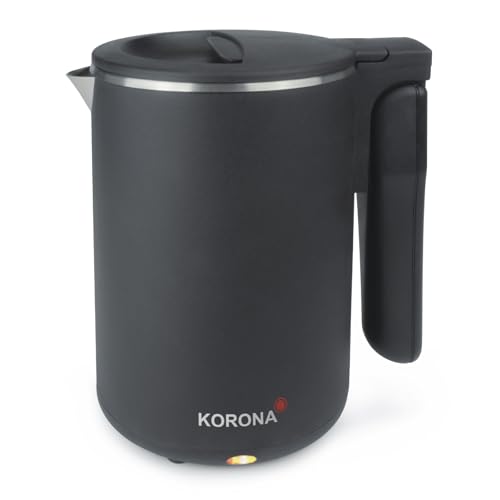 Korona 20250 Reisewasserkocher | 0,6 Liter | Ideal für Reisen, Camping und unterwegs | 800 Watt max. | Kompakt, einklappbar und platzsparend