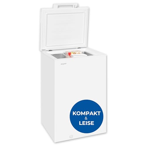 Exquisit Gefriertruhe, 95 Liter, 4-Sterne-Gefrieren, Gefriertruhe klein, Tiefkühltruhe, 55 cm breit, GT5100-010E weiss