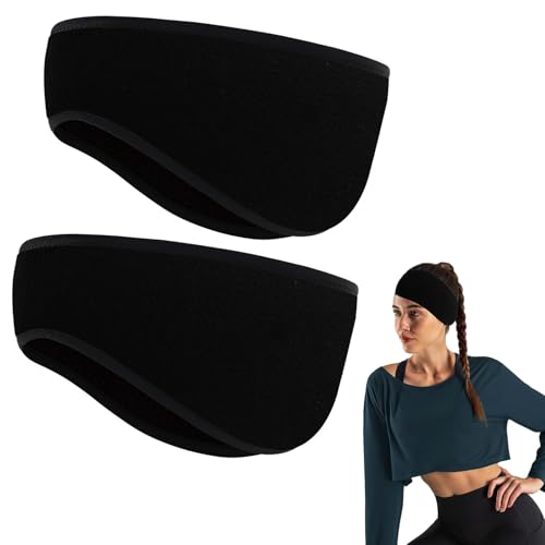 Sport Stirnband für Damen und Herren, 2er Set Ohrenwärmer Stirnbänder, Winter Stirnband für Joggen, Laufen, Wandern, Fahrrad- und Motorradfahren, Unisex Ohrenschützer Stirnbänder, Warmes Stirnband