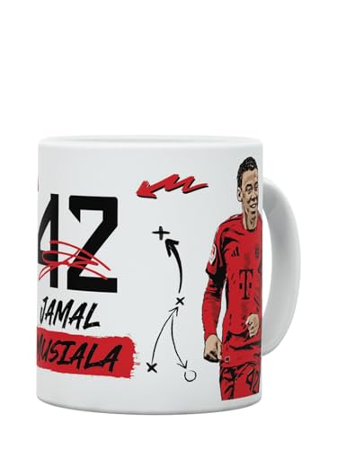 FC Bayern München I Tasse Jamal Musiala I Weiß I 0,3 l I Fußball