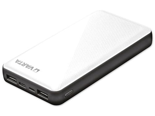 VARTA Power Bank 15000mAh, Powerbank Energy mit 4 Anschlüssen (1x Micro USB, 2x USB A, 1x USB C), kompatibel mit Tablets & Smartphone, inkl. Micro USB Ladekabel