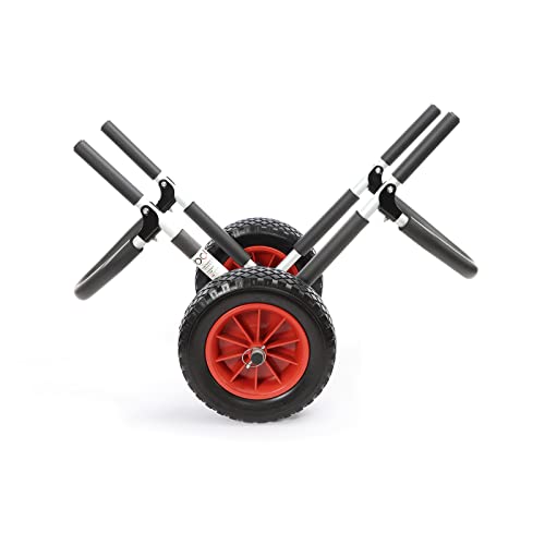 Toboli klappbarer Einzel Transportwagen bis 45 kg für SUP Board, Kanus und Kajaks, Surfwagen mit Polstern und abnehmbare PU-Räder