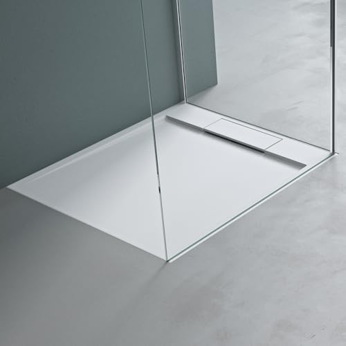 Mai & Mai Duschwanne 90x90x4cm Duschtasse aus Mineralguss Mineralgusswanne Weiß Matt Geoma04