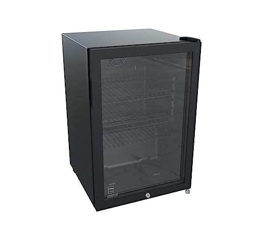 METRO Professional Getränkekühlschrank, Metall/Glas, 118 L, statische Luftkühlung, mit Schloss, schwarz