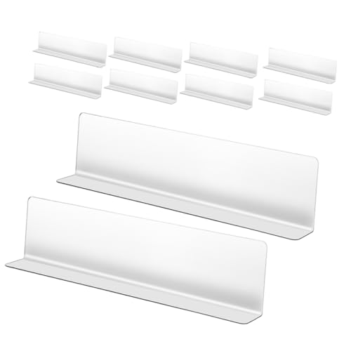 iplusmile 20 Stück Trennplatte Schuhschrank-trennregal Regalteilerhalter Regalteiler Horizontal Trennwände Für Regale Regalteiler Typ l Fachteiler Für Holzregale Transparent Plastik