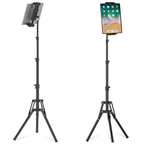 Cenawin Tablet Stativ Halterung, iPad Stativ Halter Höhenverstellbar bis 160cm Tablet Ständer Bodenständer für iPad Pro Air Mini, Samsung Galaxy Tab, 4,7-13,5 Zoll Tablets und Handys