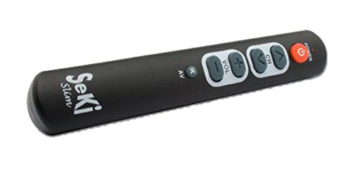 SeKi Slim schwarz lernfähige Universal-Fernbedienung mit großen Tasten - für Senioren + Kinder
