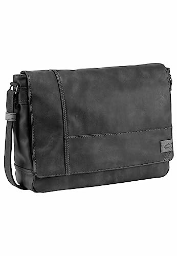 camel active Laos Herren Umhängetasche Messenger Bag Groß Schwarz