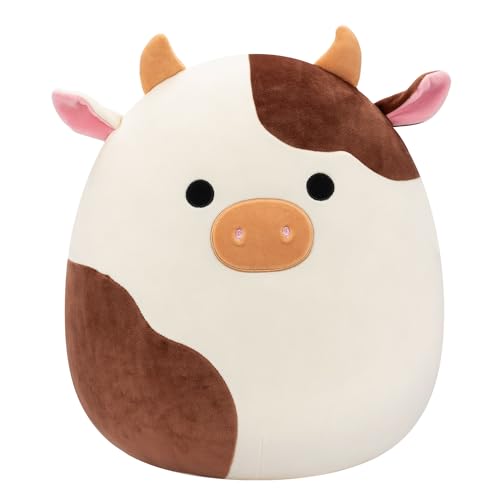 Squishmallows SQCR07700 - Ronnie die Kuh 40 cm, offizielles Jazwares Plüsch, superweiches Kuscheltier