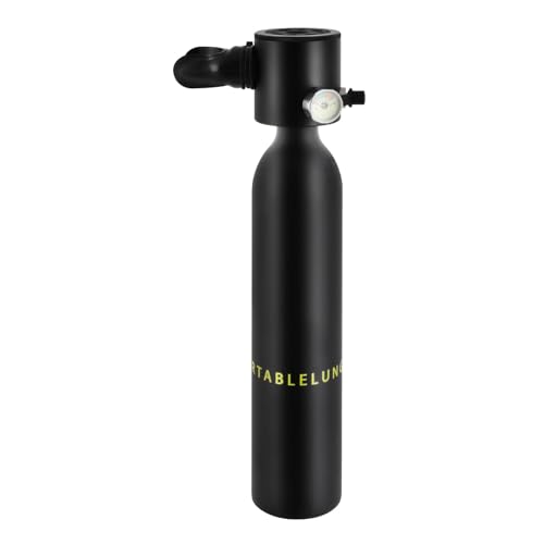 NadineDutol 0.5L Tauchflasche Sauerstoffflasche 3000psi Mini Taucherflasche, 200bar Sauerstofftank Taucher Set, Tragbare Tauchausrüstung zum tauchen mit 5 Bis 10 Minuten Tauchen