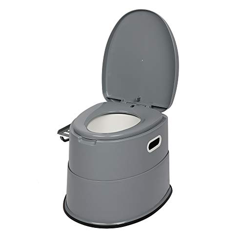 LALAHO Campingtoilette Bequem,Mobile Toilette,50x40x42cm,für Camping Mit Sitz, Deckel und Toilettenpapier-Halter，Reisen, Camping, Draußen