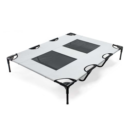 Wiltec Outdoor Hundebett Hundereisebett Schlafplatz Katzenliege XL 122 x 93 x 20 cm Grau bis 60 kg
