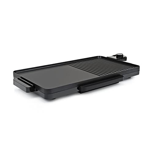Tristar Tischgrill, 2000 Watt, Antihaftbeschichtung, Fettauffangbehälter, 49 x 27 cm Grillfläche, BP-2750, Schwarz