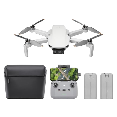 DJI Mini 4K Camera Drone Combo, Drohne mit 4K UHD Kamera für Erwachsene, unter 249 g, 3-Achsen Gimbal Stabilisierung, 10 km Videoübertragung, autom. Rückkehr, 2 Akkus für 62 min Flugzeit, QuickShots
