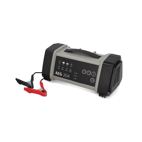 AEG 97025 Mikroprozessor Batterie Ladegerät LT 20 Ampere für 12/24 V, 9-stufig, Power-Supply, automatischer Temperaturausgleich, Schwarz/Grau