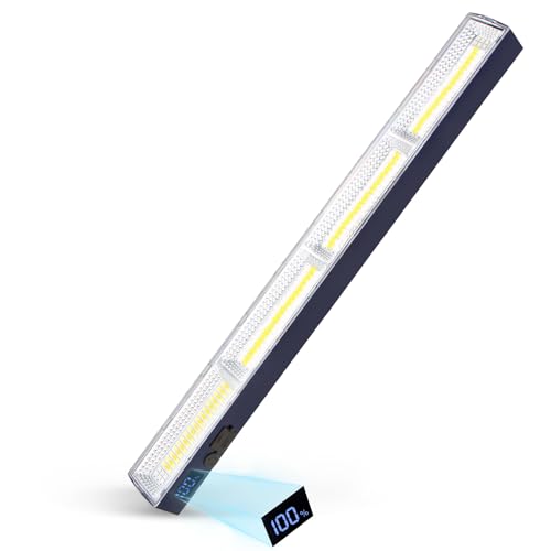 LETOUR Werkstattlampe, Arbeitsleuchte LED Akku 216 LEDs Arbeitsleuchte Werkstattlampe mit 7500mAh LED Werkstattlampe Arbeitslampe LED Werkstatt Magnet für Notlicht Stromausfall Werkstatt Beleuchtung