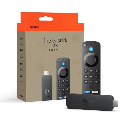 Amazon Fire TV Stick 4K, mit Unterstützung für Wi-Fi 6 sowie Streaming in Dolby Vision/Atmos und HDR10+