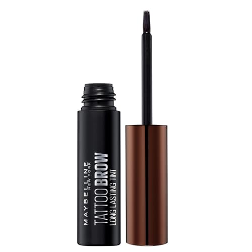 Maybelline New York Augenbrauenfarbe, Tattoo Brow Gel Tint, Mit Peel-off-Formel, Nr. 3 Dark Brown, 5 ml