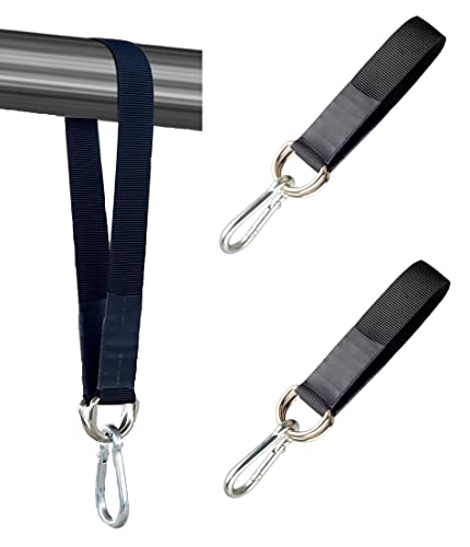 HOUSON Haken Karabiner für Tür Reck 2 Stück, Turnstange & Klimmzugstange, Swing Hängegurte mit D-Ring-Schnalle Maximale Belastung: 200 kg.