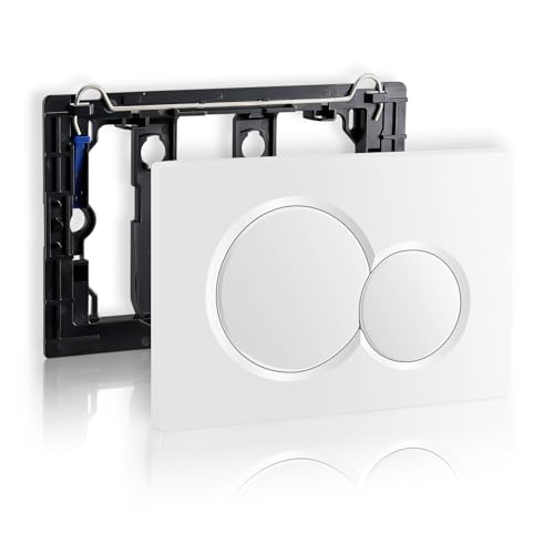 Empyreal betätigungsplatte drückerplatte WC spülkasten ersatzteile kompatibel mit Geberit sigma 01 UP300 & 320 betätigungsplatte 115770115 Weiße Kunststoff für 2-Mengen-Spülung 1 Stück.