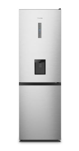 Hisense RB3N300NMCC Kühl-Gefrierkombination/Freistehend/EEK: C /39dB/304 Liter/Total No Frost/Wasserspender/Tür Alarm/LED Display/Weinregal/Türanschlag wechselbar/HxBxT:186x59,5x59 cm/Grau
