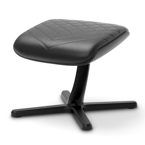 noblechairs Footrest V2.0, PU-Leder Edition, 45-Grad Neigung, Premium Materialien, Veganer PU-Leder Bezug, Schwarz