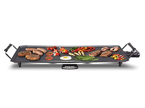 BEPER 90.386 Tischgrill Elektrisch XXL 70 x 24 cm - Elektrogrill Tischgrill