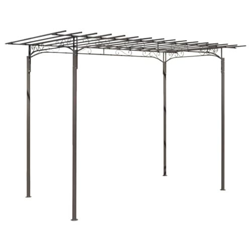 vidaXL Pavillon Stahl 215cm Gartenpavillon Überdachung Pergola Rosenpavillon