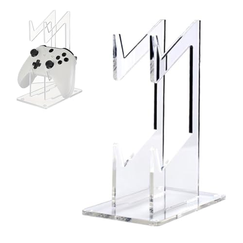 KARELLS Kopfhörer Ständer Spiel,Gaming Controller Halter Ständer,Headset Stand,Halter für Controller,Game Controller Ständer aus Acryl,Controller Halterung,Headset Halterung 2 Ebenen für Schreibtisch