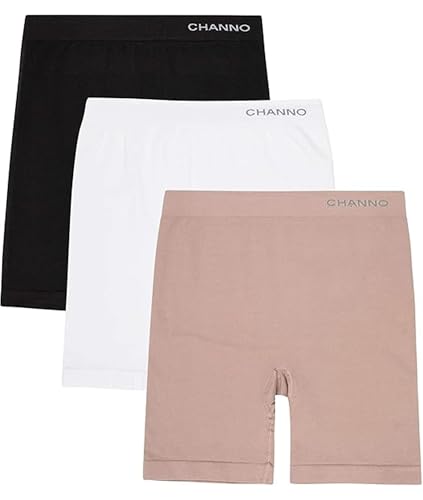 Channo Anti-Reibungs-Hose aus Baumwolle, leichte Haltung, weich, elastisch, Packung mit 3, Sortiert, L
