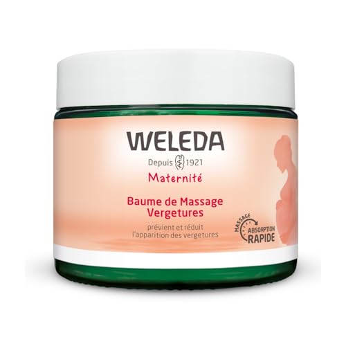 WELEDA Bio Mama Schwangerschaft Body Butter – vegane Naturkosmetik Babybauch Massage Körperbutter zur Dehnungsstreifen Vorbeugung. Hautpflege Körpercreme mit Sheabutter & Kakaobutter (1x 150ml)