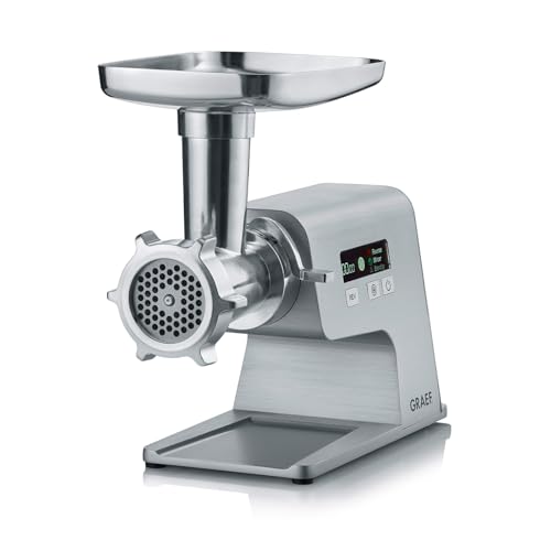 GRAEF. kompakter Multiwolf FW500 im Vollmetallgehäuse FW500, Fleischwolf, Blockierleistung bis 2.500 Watt, silber