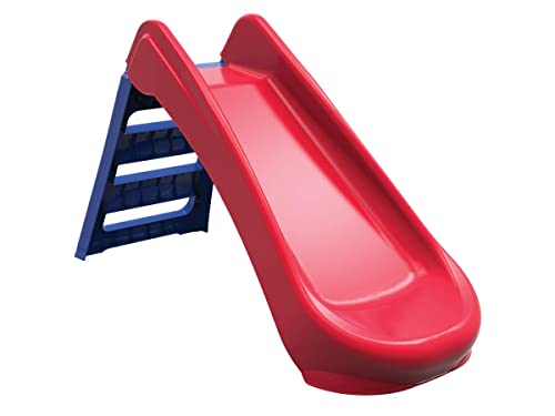PalPlay Junior Faltbare Rutsche für Kleinkinder und Kinder ab 18 Monaten + Kinder Outdoor Spielgeräte. Ideale erste Rutsche für Kleinkinder und junge Kinder, Rot/Blau