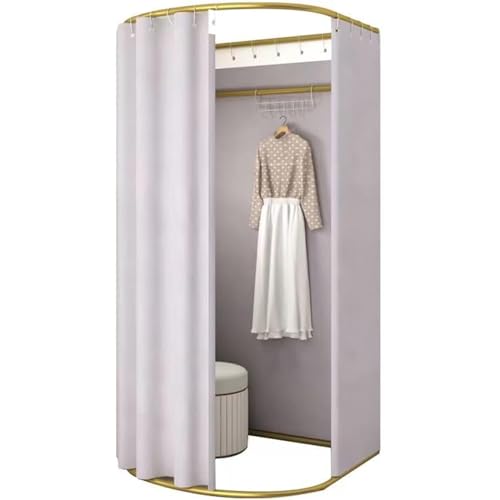 Ainbonte Umkleidekabine Freistehend, Mobil Tragbar Umkleidekabine, Temporärer Datenschutz Zimmer, für Bekleidungsgeschäfte, Boutiquen, Einkaufszentren und Büros, 200x100x95cm (Grau)