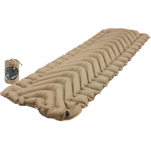 Klymit Unisex's Insulated Static V Sleeping Pad, Coyote Sand-2020, One Size