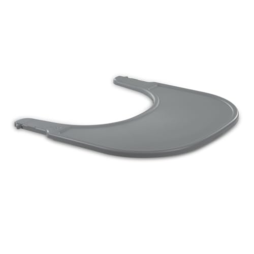 hauck Klickbrett Kompatibel mit Alpha+ & Beta+ Holzhochstuhl Alpha Click Tray, aus Recyceltem Material (GRS-zertifiziert), Schnelle Klickbefestigung am Hochstuhl, Einfach zu Reinigen (Grey)