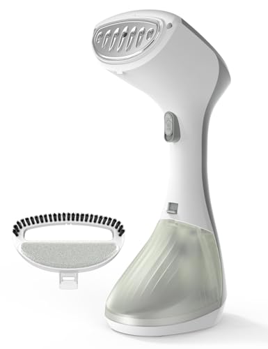 QEXREED Steamer Dampfglätter, 1300W Steamer Reise mit 260ml Großem Tank, Bügeln & Dampfen, 2 Dampfeinstellungen, Stofffaltenentferner, Kompakte Reisegröße, Tragbares Handheld-Design für Zuhause, Büro