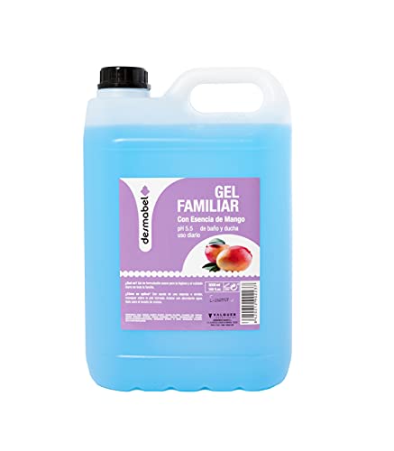 Desmabel Family Gel mit Mango-Essenz, Bade- und Duschgel, Flasche, pH 5,5, tägliche Anwendung, Gel für die ganze Familie, Handgel, sanfte Formulierung, 5000 ml