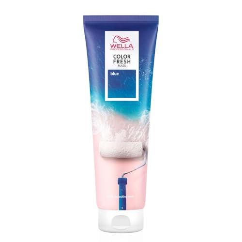 Wella Professionals Color Fresh Mask Blue – Haarkur für eine sichtbare Transformation der Haarfarbe – pflegende Tönung mit Avocadoöl – für aufgehelltes und helles Haar – 150 ml